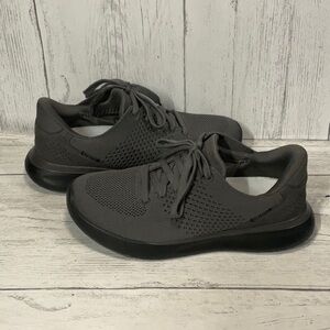 Kizik Womens Sz 6 Wide Graphite Gray Lima Shoe Breathable Knit Upper Rubber Sole